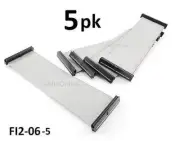 5-PACK 6inch IDE 44-Pin Amiga A1200/A600/ Laptop 2.5" Hard Drive Ribbon Cable