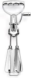 Egg Beater Hand Crank,Manual Hand Mixer,Rotary Egg Mixer with Double Head,Labor-Saving Steel Hand for Kitchen Stainless Beater Hand Egg Beater Mixer