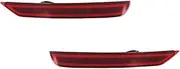 Turn Signal Light For Subaru For Forester 2008-2018 Red LED 12V Car Rear Bumper Reflector Brake Tail Lights W/Sequential Turn Signal Rear Fog Lights Turn Signal(Smoked lens)