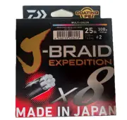 **Brand New** Daiwa J-Braid x8 Expedition PE#2 / 25lb 300m - Multi Color