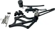 Speed Merchant Mid-Controls w/o Footpegs Black for M8 Harley Davidson Tourer