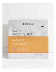 [Heritage] Warm Wool Quilt in White