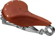 Brooks B33 Unisex Saddle Honey with triple chrome steel rails springs and clamp