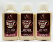 3 Bath Body Works MARSHMALLOW PUMPKIN LATTE Mini Travel Size Body Lotion 3 fl oz