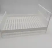 1/6 Scale Doll Furniture Bed Frame White Double Hemnes Style Barbie FR Diorama