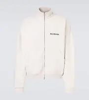 [Balenciaga] Balenciaga Logo cotton jersey track jacket AU 96 white