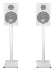 Pair Rockville RS29W 29" Steel Bookshelf Speaker/Studio Monitor Stands - White
