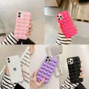 3D Pink Black Heart Back Case For iPhone 16 15 14 13 12 11 Pro Max Plus Cover AU