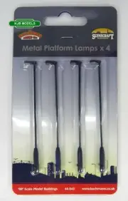 BNIB OO Gauge Bachmann 44-543 Dummy Metal Platform Lamps (x4)