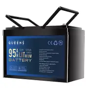 Queens 12V 95AH Lithium Iron Phosphate Battery 100A Prismatic Cells RV Camping