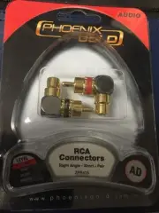 Phoenix Gold Right Angle RCA Connectors Pair Platinum Series