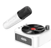 Karaoke Machine, Portable Karaoke Speaker, Handheld Music Player, Microphone Included, Retro Design, Small & Compact, Fun for Kids, Toddler-Friendly, Party Entertainment, (ABS)