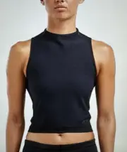 2XU XCTRL Ribbed Crop Tank Navy & Black Small BNWT