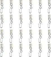 Tyron Carrier Roller with Hooks for Adhesive Curtain Track (Set of 24)