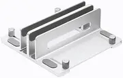 Dual Slot Vertical Laptop Stand Holder - Sturdy Aluminum Double Desktop Stand Holder with Adjustable Dock, Fits All MacBook/Surface/Samsung/HP/Dell/Chrome Book for Desk Organization (Silver)