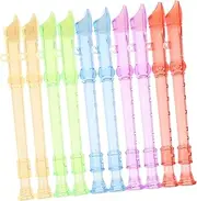 SUPVOX 10 pcs Plastic Flute Musical Instrument Lightweight Mini Flute for Portable Interest Coordination Random Color