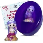 1 Soap Bar For Kids With MERMAID Toy Inside "Sweet Berries" Scent USA