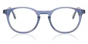Round Full Rim Plastic Men's Glasses Online Blue Size 47 - Lenses Included - Private Health Rebate - Blue Light Block - SmartBuy Collection