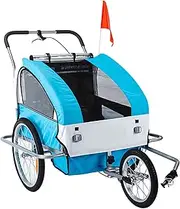 2-in-1 Bike Trailer,Canopy Bicycle Trailer,Universal Bicycle Coupler,Breathable Mesh Tow Behind,Foldable,for Most Bike