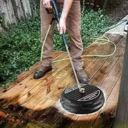[AUSWAY] 15” High Pressure Washer Surface Cleaner Concrete Driveway Scrubber 4000PSI Power Jet Extension Wand Nozzle 1/4” Connector