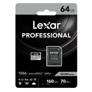 Lexar Professional 1066x microSDHC/SDXC UHS-I Silver Series SDMI Card
