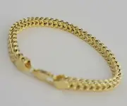 Men's 10k Gold Franco Bracelet 8" 6mm 10kt Yellow Gold Authentic 10kt MEN STRONG