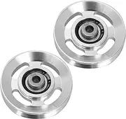 2pcs Exercise Pulley Gym Accessory Pulley Wheel Portable Gym Pulley Wear-Resistant Cable Pulley Wear-Resistant Gym Pulley Gym Supply Fitness Replaceable Wire Rope Aluminum Alloy