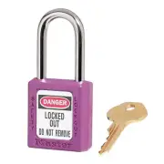 Master Lock 410PRP KD Safety Padlock, Purple Keyed Different, 1 Key