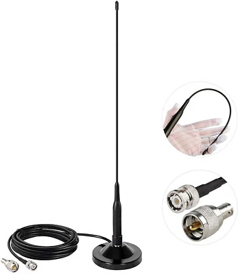 Bingfu VHF UHF Ham Radio Amateur Radio Mobile Radio Police Scanner Antenna BNC