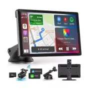 Wireless Carplay Screen for Car with 4K Dash Cam, 9" Portable Carplay & Andro...