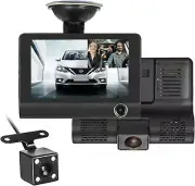 Dash Cam, Dash Cam Front and Rear, 4 Inch Dash Camera for Cars, 1080P, 170° Wide