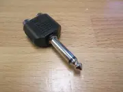 1/4 Inch Ts Male To Dual 3.5 MM Ts Female Y Splitter SA178 Brand New 2415