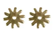 Pair Brass Spur Rowels No 42 / 1.1/14" 10 Points Cowboy Boots Replacement