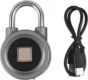 Nutriess Fingerprint Padlock Bluetooth App Control Waterproof IP65 Safety Electronic Lock Remote Unlocking Anti Theft Portable Lock for Locker Office Gym (Grey)