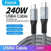 USB 4.0 Type-C 240W PD3.1 QC4.0 Fast Charging & 8K UHD Video 40Gbps Data Cable