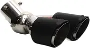 Carbon Fiber Exhaust TailTip Muffler Compatible For Scorpio AK Y Type Dual Outlet Downward Bend Modified(63-89 matte straight)