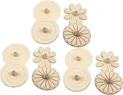 12pcs DIY Wooden Gyroscopes for Unfinished Craft Tops for Arts Crafts Encourage Imagination Coordination Educational