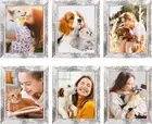 8X10 Rustic Picture Frames Set of 6 Distressed White Composite Wood Farmhouse Ph