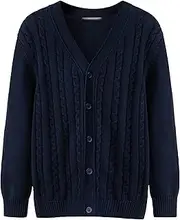 [Qolkmuiy-GJ] Mens Fashion Casual Slim Fit Cardigan Button Down Cable Knitted Open Sweater Stand Collar Ribbed Warm Cardigan