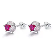 Sterling Silver Luminous Tulip Stud Hypoallergenic Earrings