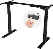 FLEXISPOT Pro EC4 3 Stages Dual Motor Electric Standing Desk Frame Stand Up Desk Frame Height Adjustable Desk Frame (Black Frame)