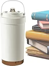 Ceramic Coffee Tumbler - Ceramic Cup with Lid | Reusable Leakproof 500ml Portable Water Bottle for Camping Work Home Outdoor Kitchen
