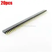 20Pcs Pin Header 2.54MM Female Connector Right Angle 1X40 Pin Single Row Ic N wf