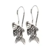 Carp Earrings with Silver Earring Hooks