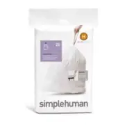 Simplehuman Bin Liner 30-35L Code H - 20 Pack