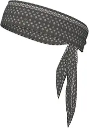 Grey Tribal Sports Strap Double-Sided Headscarf Men's Bow Tie Sports Headscarf Running Yoga Exercise Headband