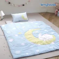 在飛比找momo購物網優惠-【myhouse】韓國防蹣抗敏兒童睡袋 -(月兔藍)