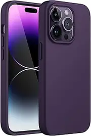 JETech Silicone Case for iPhone 14 Pro 6.1-Inch, Silky-Soft Touch Full-Body Protective Phone Case, Shockproof Cover with Microfiber Lining (Deep Purple)