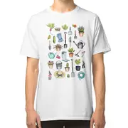 Garden Gear - Spring Gardening Pattern w/ Garden Tools & Supplies T-shirt