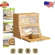 Eco-Friendly Bread Box with Cutting Board and Magnetic Lid for Modern Kitchens